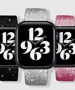 Pulseira Couro C-Glitter 38mm-40mm-41mm