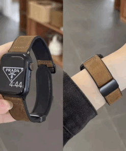 Pulseira de Couro Magnética Dobrável